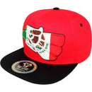 TOP LEVEL : MEXICO | Front-raised Mexican Eagle with Mexico Flag Design Snapback Cap