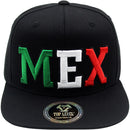TOP LEVEL : MEXICO | Front-raised MEX Verbiage Design Snapback Cap