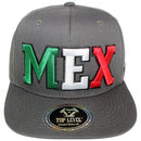 TOP LEVEL : MEXICO | Front-raised MEX Verbiage Design Snapback Cap