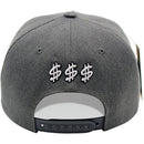 TOP LEVEL : MONEY | Dollar Sign with Rubber Patch Design Snapback Cap