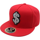 TOP LEVEL : MONEY | Dollar Sign with Rubber Patch Design Snapback Cap