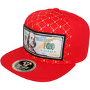 TOP LEVEL : MONEY | Embroidered $100 Bill with Sublimation & Luxury $ Print Design Snapback Cap