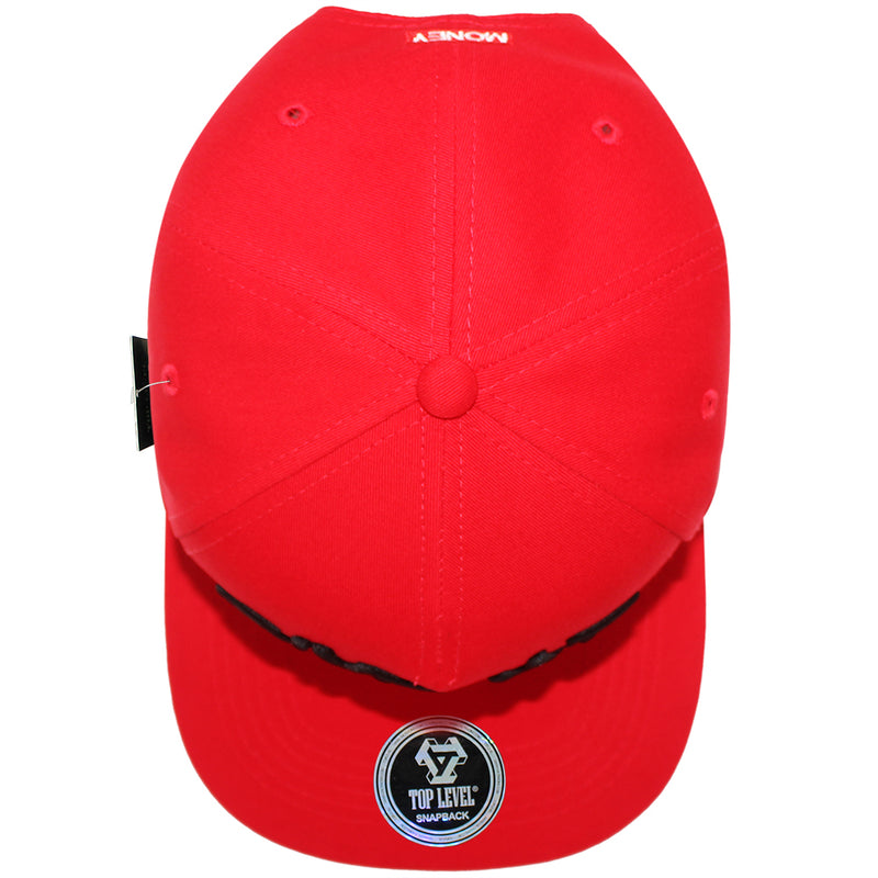 TOP LEVEL : MONEY | Embroidered Give Me Money Verbiage Design Snapback Cap