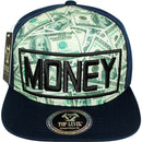 TOP LEVEL : MONEY | $100 Bill Colorful Sublimation Design Snapback Cap