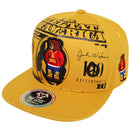TOP LEVEL : MONEY | Rich Bear Character $100 Money Bill Design Snapback Cap