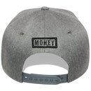 TOP LEVEL : MONEY | Front-raised Verbiage Embroidery with Bill Print Design Snapback Cap