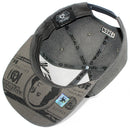 TOP LEVEL : MONEY | Front-raised Verbiage Embroidery with Bill Print Design Snapback Cap
