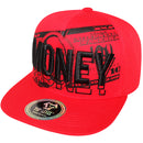 TOP LEVEL : MONEY | Front-raised Verbiage Embroidery with Bill Print Design Snapback Cap