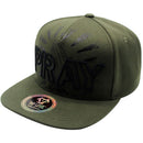TOP LEVEL : PRAY | Front Raised Pray Verbiage Design with Prayer's Hand Print Design Snapback Cap