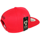 TOP LEVEL : PRAY | Front Raised Pray Verbiage Design with Prayer's Hand Print Design Snapback Cap