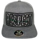 TOP LEVEL : RESPECT | Front-raised Verbiage Design Snapback Cap