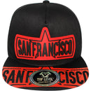 TOP LEVEL : SAN FRANCISCO | Verbiage Design with Rubber Patch Design Snapback Cap