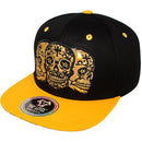 TOP LEVEL : SKULL | Embossed Sugar Skull pvc Patch Design Snapback Cap