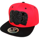TOP LEVEL : SKULL | Embossed Sugar Skull pvc Patch Design Snapback Cap