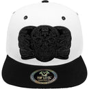 TOP LEVEL : SKULL | Embossed Sugar Skull pvc Patch Design Snapback Cap