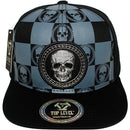 TOP LEVEL : SKULL | Cotton Patch & Skull Checker Board Print Design Snapback Cap