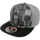 TOP LEVEL : SKULL | Cotton Patch & Skull Checker Board Print Design Snapback Cap