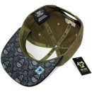 TOP LEVEL : SKULL | Cotton Patch & Skull Checker Board Print Design Snapback Cap