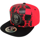 TOP LEVEL : SKULL | Cotton Patch & Skull Checker Board Print Design Snapback Cap