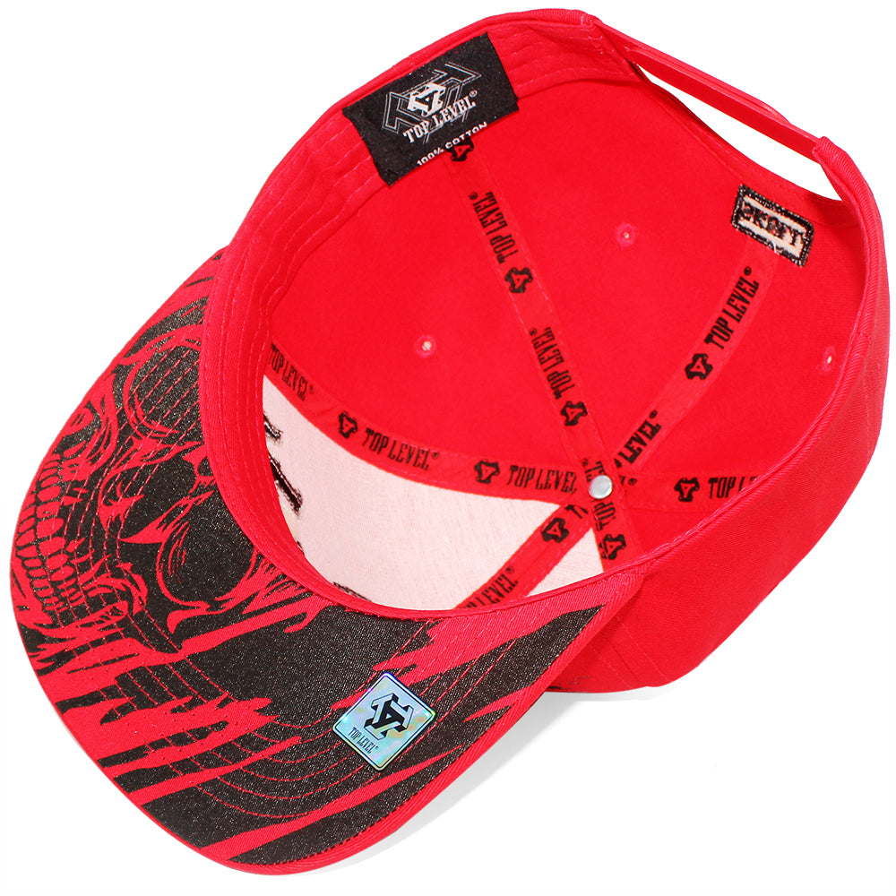 TOP LEVEL : SKULL | Front-raised Verbiage Design & Biker TOP LEVEL : SKULL | Front-raised Verbiage Design & Biker