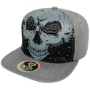 TOP LEVEL : SKULL | All-over Print and Front-raised Eyes and Nose Embroidery Design Snapback Cap