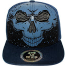 TOP LEVEL : SKULL | All-over Print and Front-raised Eyes and Nose Embroidery Design Snapback Cap