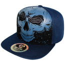 TOP LEVEL : SKULL | All-over Print and Front-raised Eyes and Nose Embroidery Design Snapback Cap