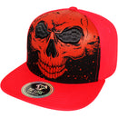 TOP LEVEL : SKULL | All-over Print and Front-raised Eyes and Nose Embroidery Design Snapback Cap