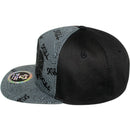 TOP LEVEL : SKULL | Front-raised Three Skulls Embroidery with Trippy Skull Print Design Snapback Cap