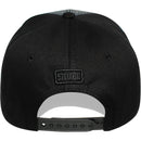 TOP LEVEL : SKULL | Front-raised Three Skulls Embroidery with Trippy Skull Print Design Snapback Cap