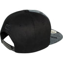 TOP LEVEL : SKULL | Front-raised Three Skulls Embroidery with Trippy Skull Print Design Snapback Cap