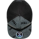 TOP LEVEL : SKULL | Front-raised Three Skulls Embroidery with Trippy Skull Print Design Snapback Cap
