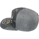 TOP LEVEL : SKULL | Front-raised Three Skulls Embroidery with Trippy Skull Print Design Snapback Cap