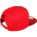 TOP LEVEL : SKULL | Front-raised Three Skulls Embroidery with Trippy Skull Print Design Snapback Cap