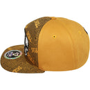 TOP LEVEL : SKULL | Front-raised Three Skulls Embroidery with Trippy Skull Print Design Snapback Cap