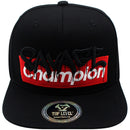 TOP LEVEL : SAVAGE CHAMPION | Front Raised Verbiage Design Snapback Cap