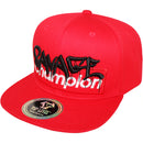 TOP LEVEL : SAVAGE CHAMPION | Front Raised Verbiage Design Snapback Cap