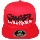 TOP LEVEL : SAVAGE CHAMPION | Front Raised Verbiage Design Snapback Cap