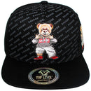 TOP LEVEL : SAVAGE | Bear Character Embroidery All-over Print Design Snapback Cap