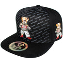 TOP LEVEL : SAVAGE | Bear Character Embroidery All-over Print Design Snapback Cap