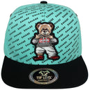 TOP LEVEL : SAVAGE | Bear Character Embroidery All-over Print Design Snapback Cap