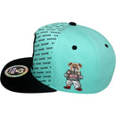TOP LEVEL : SAVAGE | Bear Character Embroidery All-over Print Design Snapback Cap