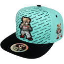TOP LEVEL : SAVAGE | Bear Character Embroidery All-over Print Design Snapback Cap
