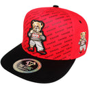 TOP LEVEL : SAVAGE | Bear Character Embroidery All-over Print Design Snapback Cap
