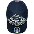 TOP LEVEL : SAVAGE | Front-raised Verbiage with Red Cotton Patch Design Snapback Cap