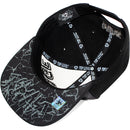TOP LEVEL : SAVAGE | Front-raised Verbiage Design with Dripping Detail & Tie-dye Print Design Snapback Cap