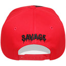TOP LEVEL : SAVAGE | Front-raised Verbiage Design with Dripping Detail & Tie-dye Print Design Snapback Cap