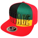 TOP LEVEL : SAVAGE | Front Raised Embroidery with Color Block Design Snapback Cap
