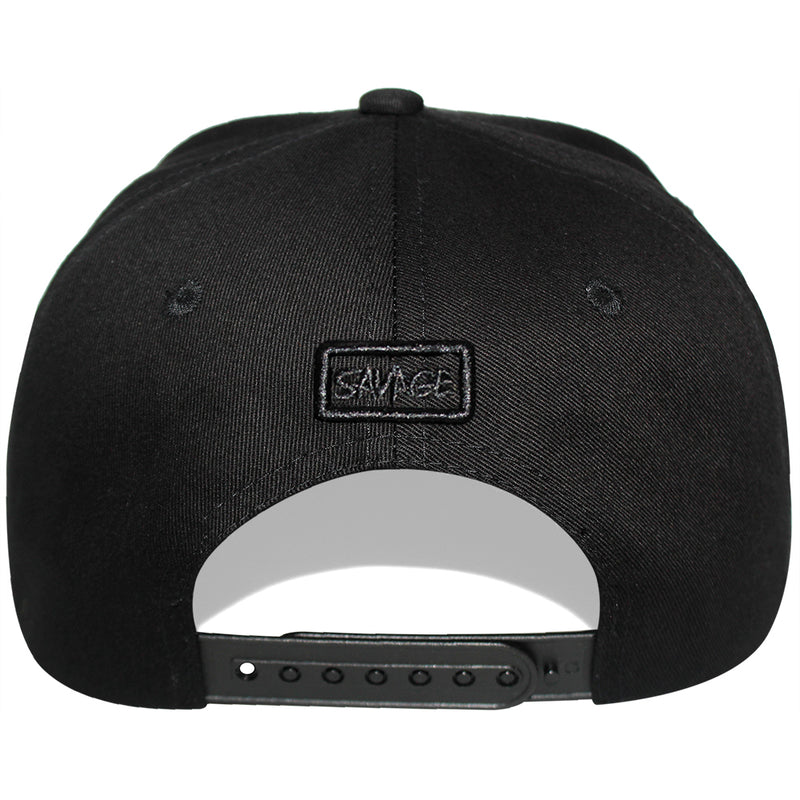 TOP LEVEL : SAVAGE | Front-raised Verbiage Embroidery with Street Graffiti Print Design Snapback Cap