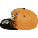 TOP LEVEL : SAVAGE | Front-raised Verbiage Embroidery with Street Graffiti Print Design Snapback Cap